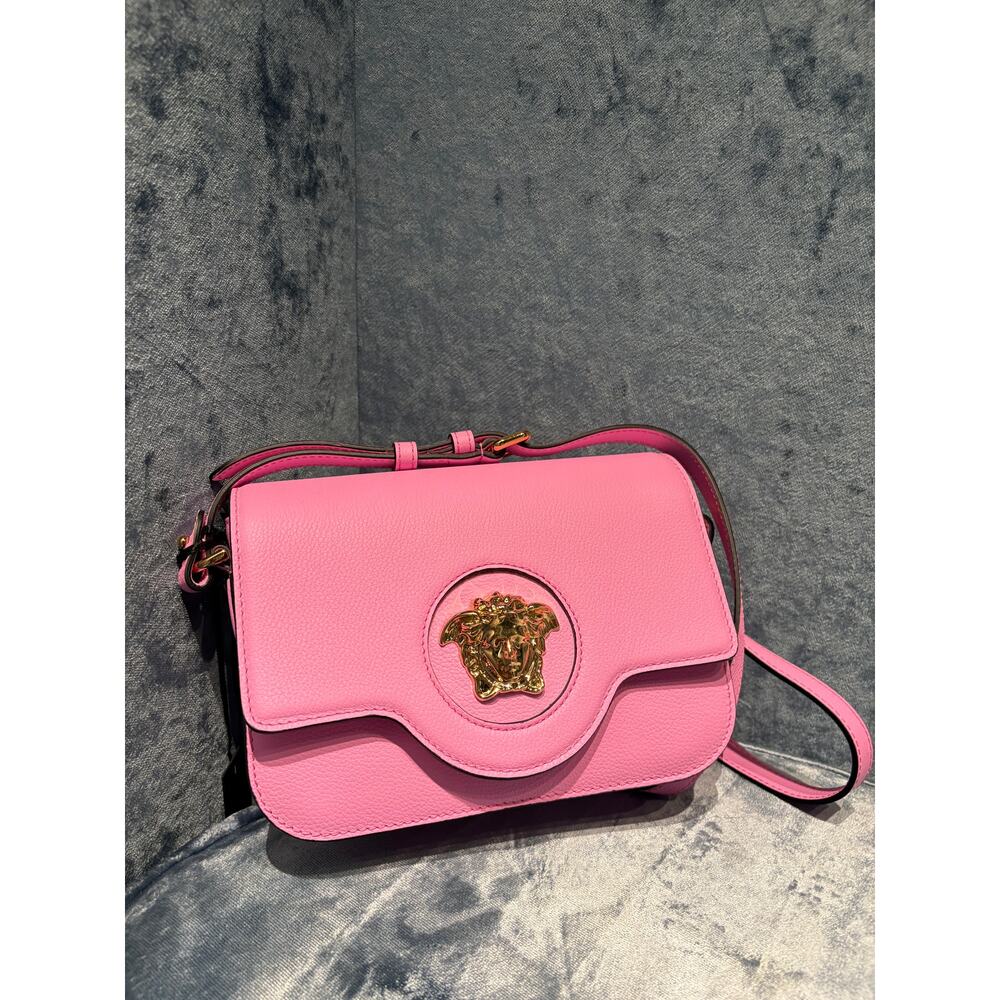 Versace Pink Leather Medusa Crossbody Bag
